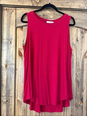Zenana Outfitters Red Swing Tank Top